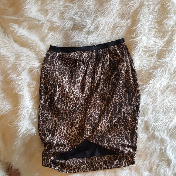Leopard Print Worthington Wrap Skirt - Picture 2 of 6
